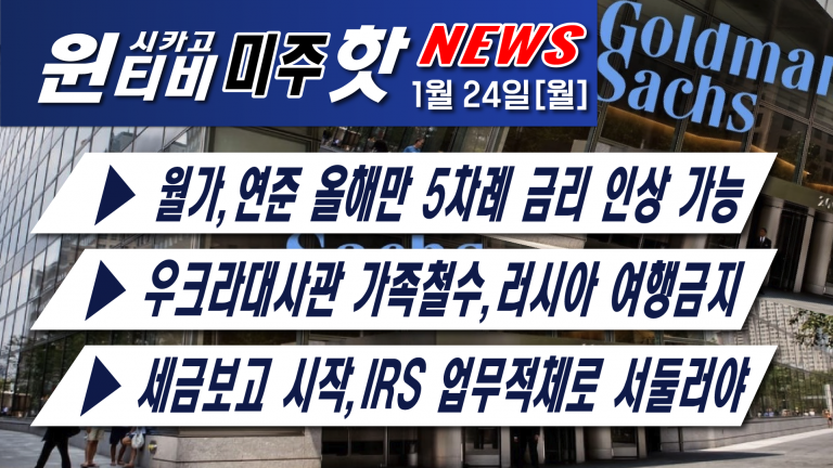[1월24일][FBI, 300개 코로나 테스트 체인 본사 급습]—월가, 연준 올해 5차례 금리 인상 가능- 우크라대사관 가족철수, 러시아 여행금지